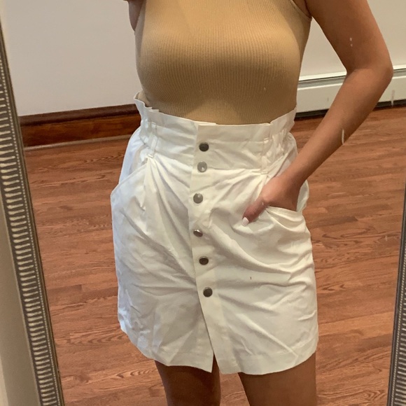 Zara high waisted skirt in cream - Picture 3 of 4